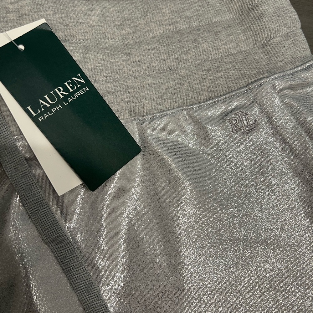 Ralph Lauren Shimmering Silver Joggers NWT